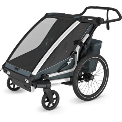 Thule Chariot Cross 2 Double - Fahrradanhänger für 2 Kinder - dark slate