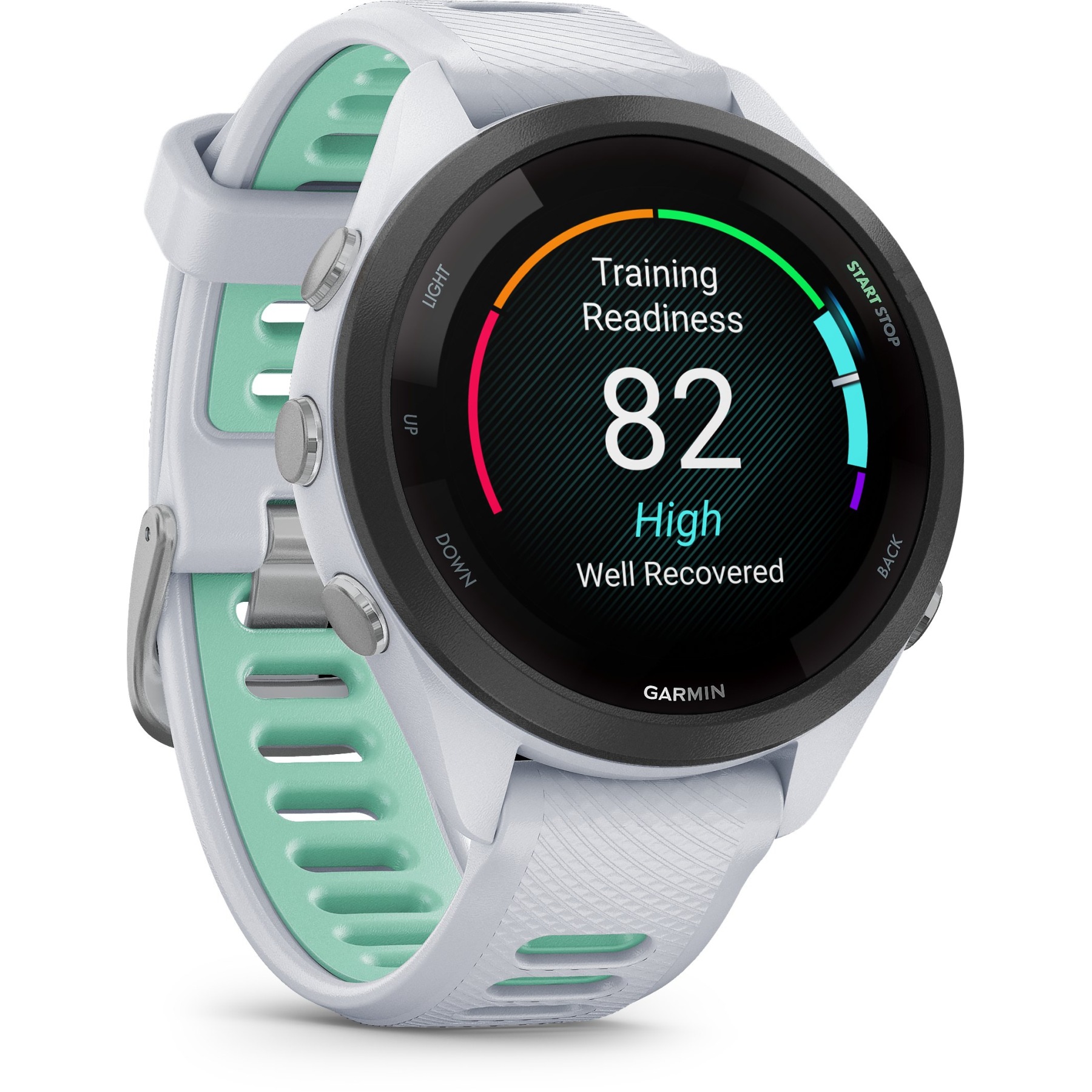 Garmin Forerunner 265S GPS Laufuhr - steinweiß/mintgrün – Bild 2