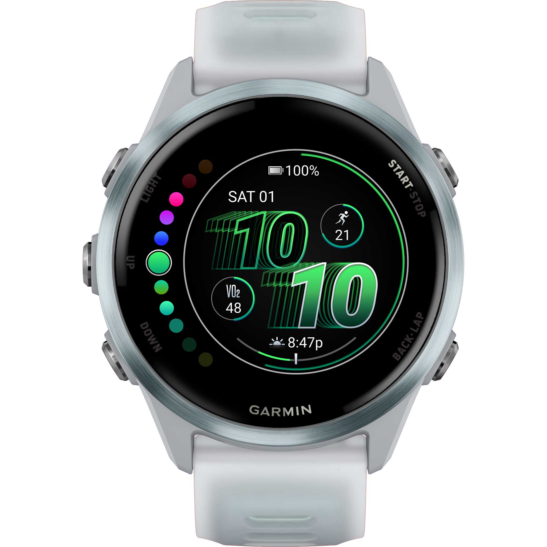 Garmin Forerunner 570 GPS Smartwatch - 42mm - Steinweiss/Cloud Blue – Bild 6