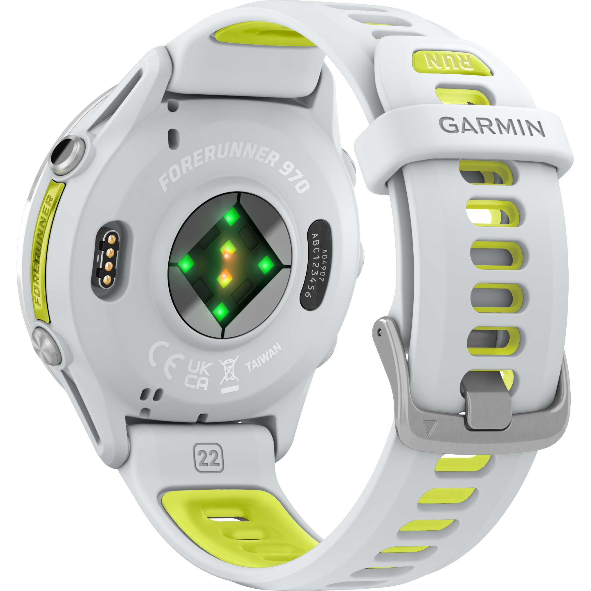 Garmin Forerunner 970 GPS Smartwatch - Steinweiss/Amp Yellow Titan – Bild 2