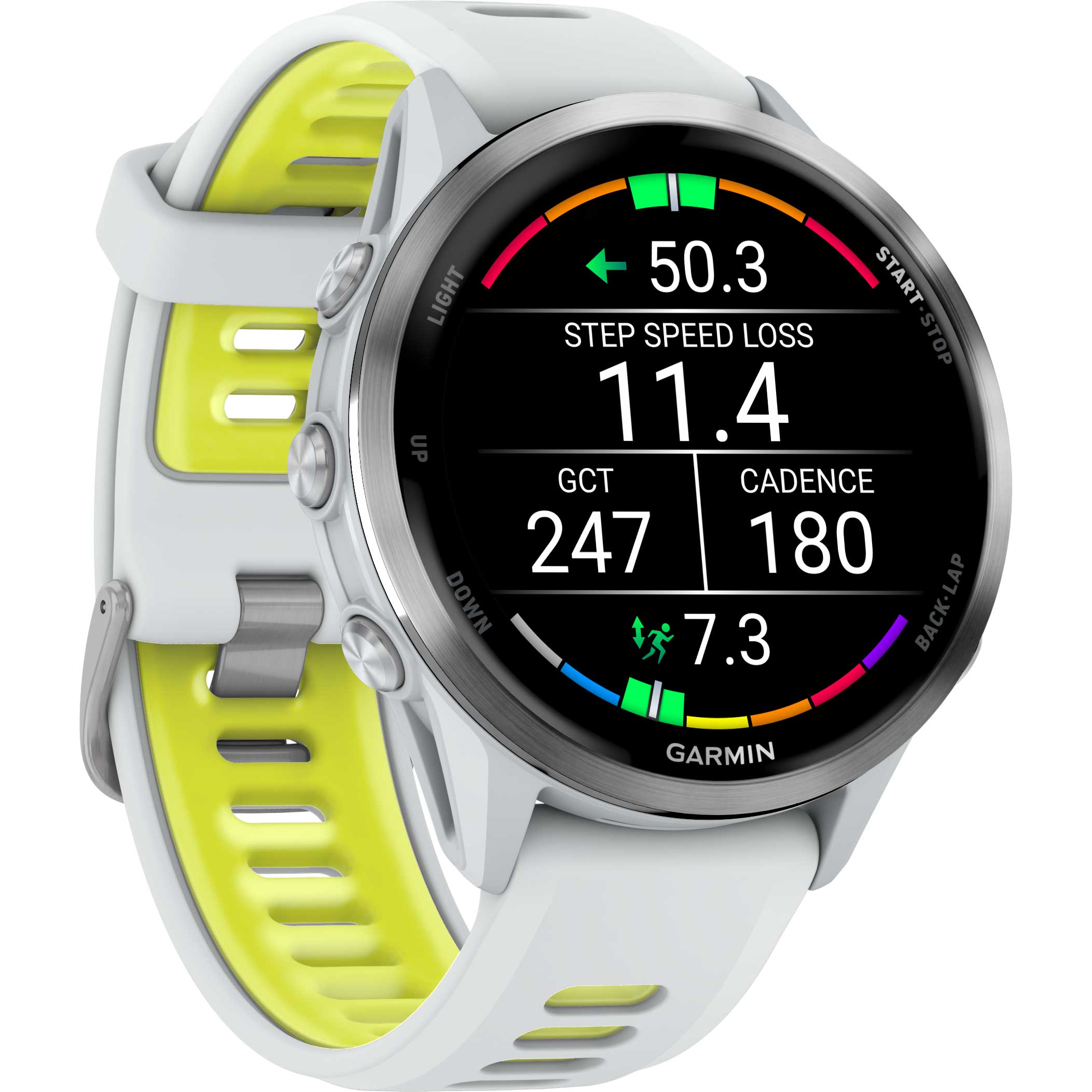 Garmin Forerunner 970 GPS Smartwatch - Steinweiss/Amp Yellow Titan – Bild 8